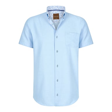 Cappuccino Italia Camisas Manga Corta Azul Celeste