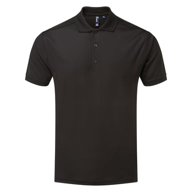 Premier Mens Coolchecker Polo Shirt (Black)