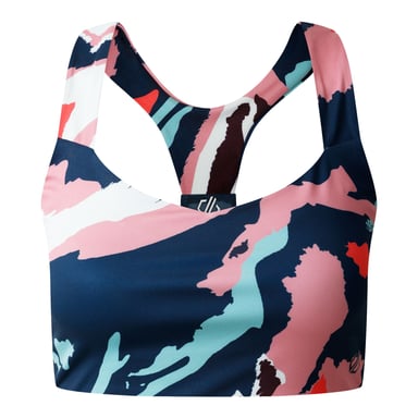 Dare 2B Womens/Ladies Marble Swirl Sports Bra (Light Pink/White/Navy)