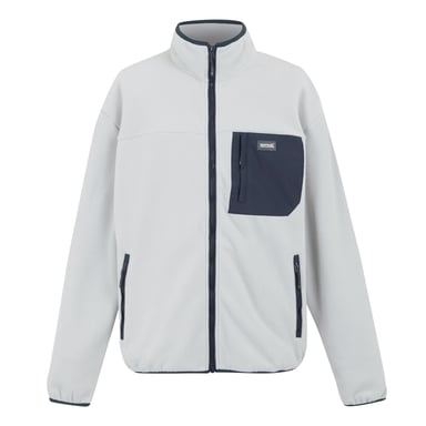 Regatta Mens Frankie Full Zip Fleece Jacket (Silver Grey/Navy)
