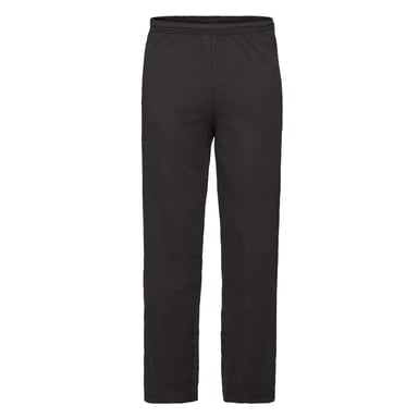 Fruit of the Loom Unisex Adult Lightweight Open Hem Jogging Bottoms (Black)