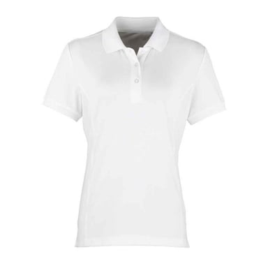 Premier Womens/Ladies Coolchecker Polo Shirt (White)