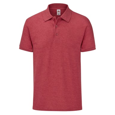 Fruit of the Loom Mens Tailored Polo Shirt (Red Heather)