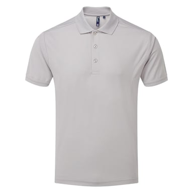 Premier Mens Coolchecker Polo Shirt (Silver)
