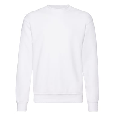 Fruit of the Loom Unisex Adult Classic Plain Set-in Sweatshirt (White)