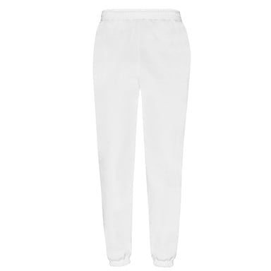 Fruit of the Loom Mens Classic Elasticated Cuff Jogging Bottoms (White)