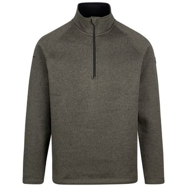 Trespass Mens Corsham Marl Half Zip Fleece Top (Dark Vine)