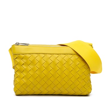 Bolso de piel trenzada tipo bandolera