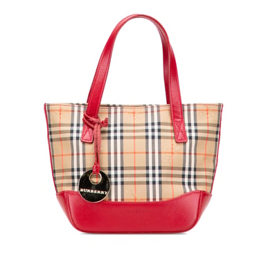 Tote de Cuero a Cuadros Vintage