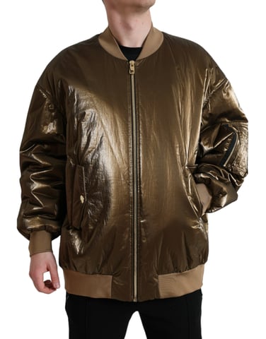 Chaqueta Bomber Estilo Metálico