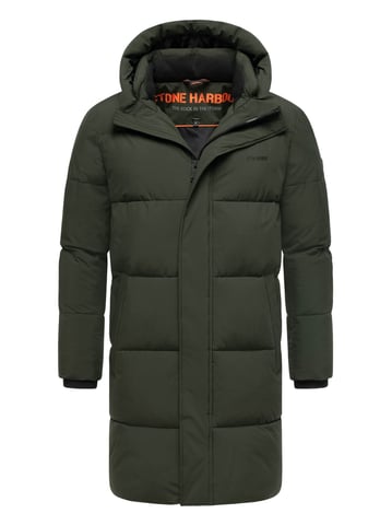 Abrigo acolchado para hombre Stone Harbour Hadrieen con forro polar y capucha