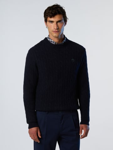 Suéter de punto trenzado de North Sails con cuello redondo