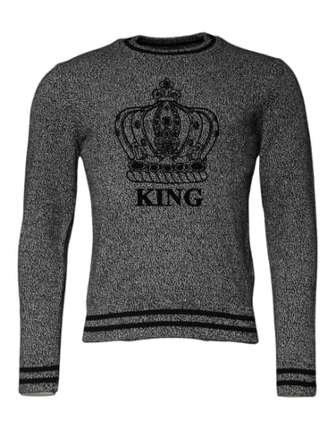 Suéter con estampado de corona de rey