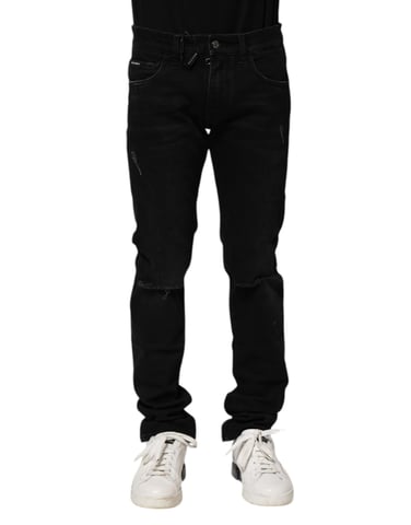 Jeans Ajustados Desgastados
