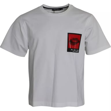 Camiseta de Manga Corta con Estampado de Labios