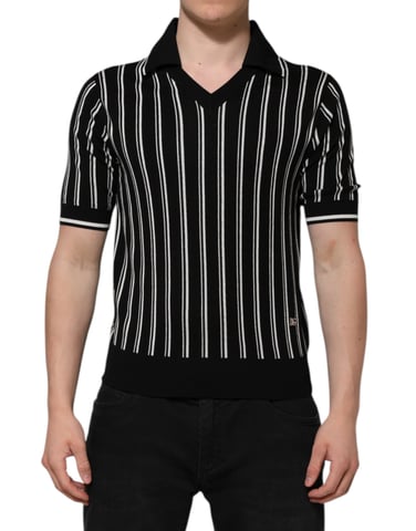Camisa Polo de Rayas con Cuello en V