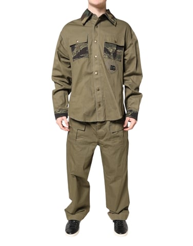 Conjunto de Camiseta y Pantalones de Parchwork de Camuflaje