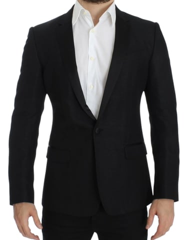Blazer Clásico Ajustado Negro