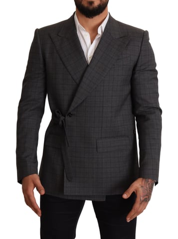 Blazer Envoltura Diseño Cuadros
