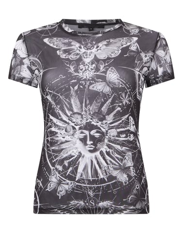 Tulle Sexy Pure Fit T-Shirt Butterfly Tattoo