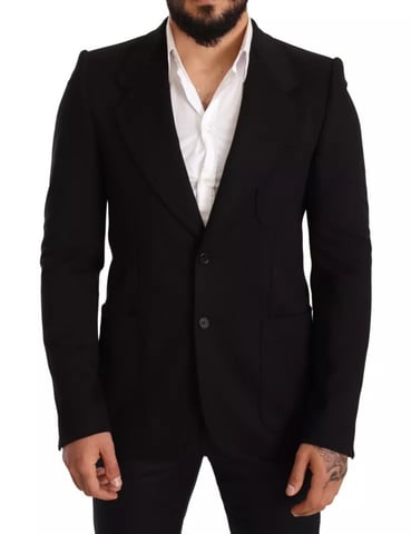 Blazer Clásico Ajustado Negro