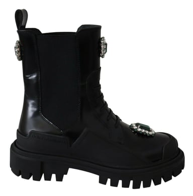 Botas con cordones adornadas con cristales
