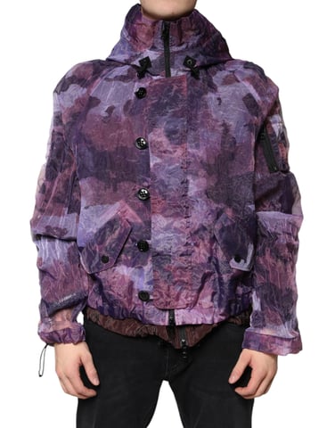 Chaqueta Shell Impresa en Camuflaje Púrpura