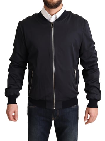 Chaqueta Bombardero Negra Estilo Clásico