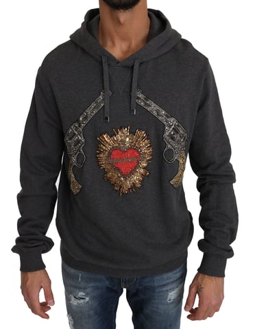 Sudadera de algodón adornada Guns And Heart