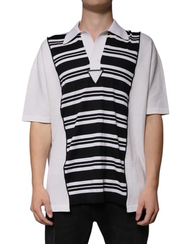 Camisa Polo de Rayas de Mangas Cortas