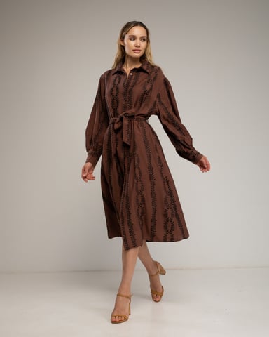 Vestido camisa con cinturón