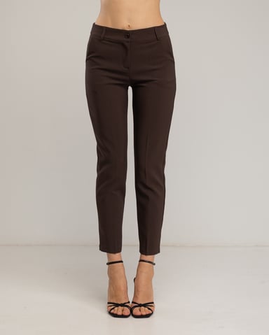 Pantalones de vestir ajustados y de corte recto
