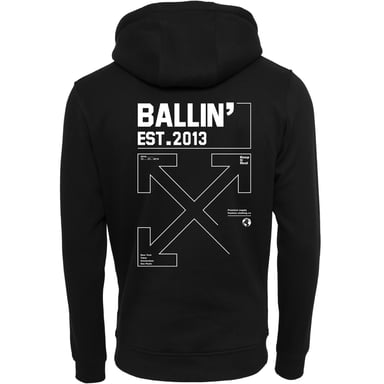 Ballin Est. 2013 Backprint Cross Hoodie Negro