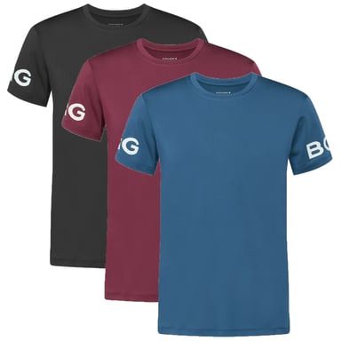 Björn Borg 3-Pack Permormance Tee Negro