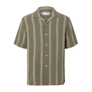 Selected Sal Relax Fit Overhemd Vetiver Verde