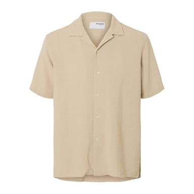 Selected Sal Relax Fit Overhemd Oatmeal Beige
