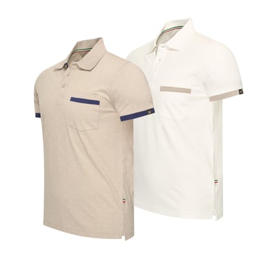 Cappuccino Italia Todi 2-Pack Polo Multicolor