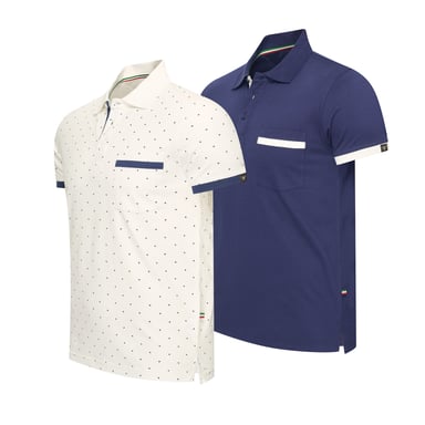 Cappuccino Italia Todi 2-Pack Polo Multicolor