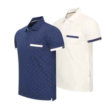 Cappuccino Italia Todi 2-Pack Polo Multicolor