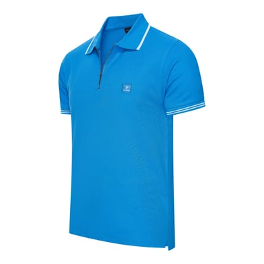 Cappuccino Italia Polo Zip Polo Torino Azul