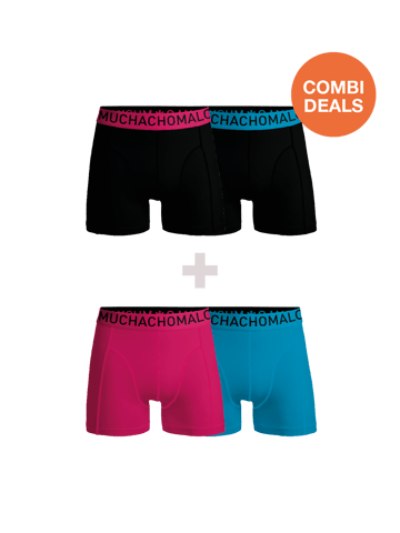 Muchachomalo - Paquete de 2 + Pantalones Cortos Boxers de 2 - Oferta Combinada