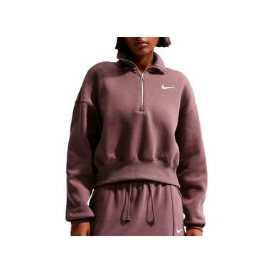 SUDADERA MUJER W NSW PHNX FLC QZ CROP MORADO