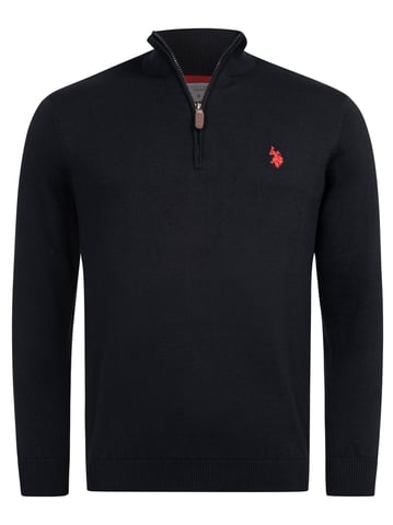 Jersey de punto Half-Zip para hombre U.S. POLO ASSN. USKnooxx de algodón y viscosa