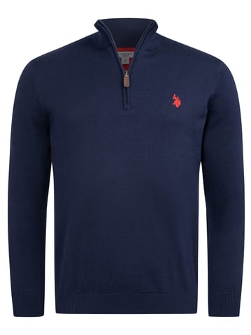 Jersey de punto Half-Zip para hombre U.S. POLO ASSN. USKnooxx de algodón y viscosa