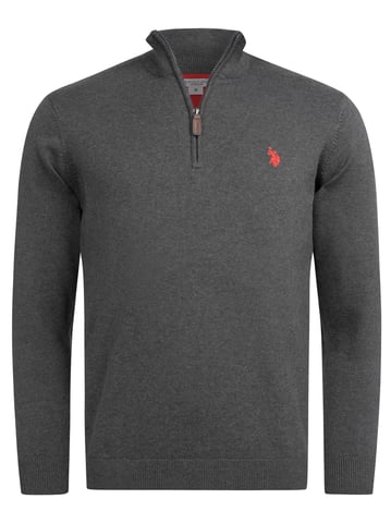 Jersey de punto Half-Zip para hombre U.S. POLO ASSN. USKnooxx de algodón y viscosa