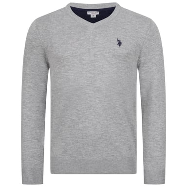 Jersey de cuello en V para hombre U.S. POLO ASSN. Classic Fit de algodón y viscosa