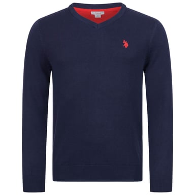 Jersey de cuello en V para hombre U.S. POLO ASSN. Classic Fit de algodón y viscosa