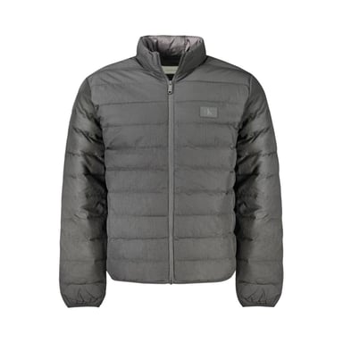 Chaqueta Puffer Cuello Alto Gris