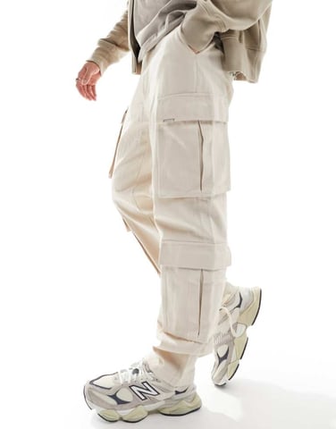 Sixth June multi taktiska cargo-byxor i beige