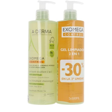 Exomega Control Gel Emoliente 2en1 Pack 2 X 500 ml